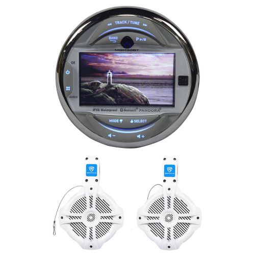 Dual mgh30bt marine digital media receiver+(2) 6.5&#034; rockville wakeboard speakers