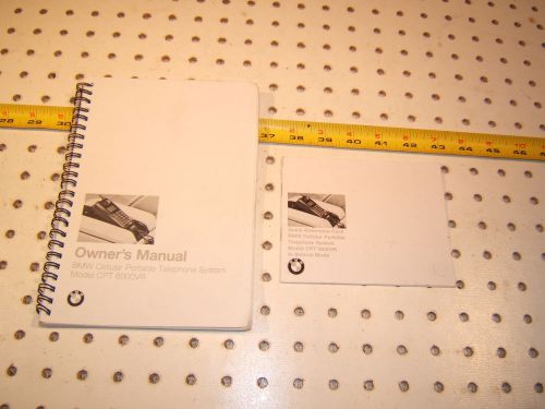 Bmw early e39 528i/540i cpt 6000vr telephone system owner&#039;s 1 set  of 2 manuals