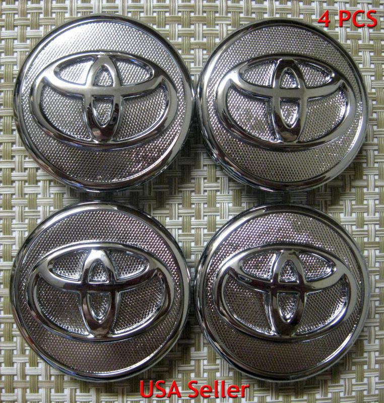 Toyota prius wheel center cap caps 4 pcs new 57 mm full chrome for prius corolla