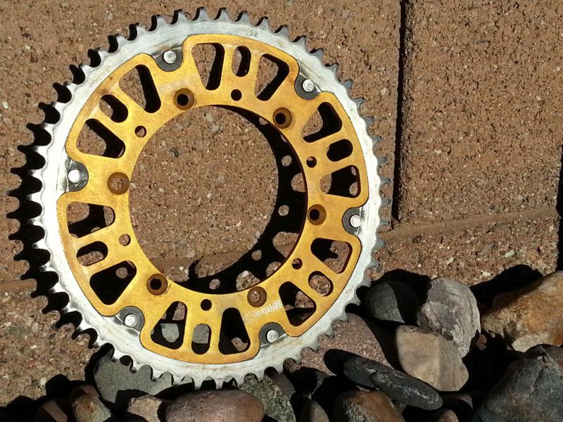 Supersprox steel rear sprocket. gold. kawasaki kx 450 f kx450f 2006-12. 52t