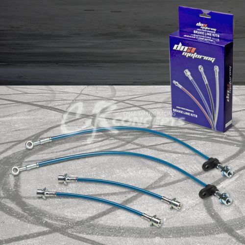 High performance stainless steel braided brake line 03-08 corolla e110/e120 blue