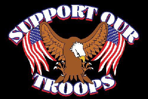 Small biker flag support our troops motorcycle  6&#034; x 9&#034;