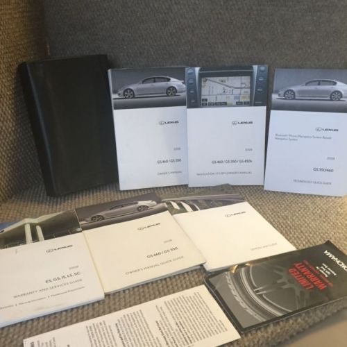 2008 lexus gs460 gs350 oem owners manual set with navigation guide and case