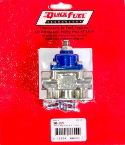 Quick fuel technology 4.5-9 psi bypass inline fuel pressure regulator p/n 30-899