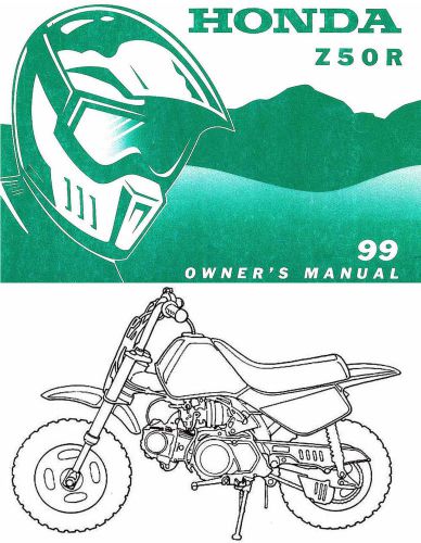 1999 honda z50r motorcycle owners manual -honda z50 r-honda z 50 r