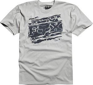 Fox racing cheifly mens short sleeve t-shirt silver/black