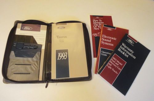 Ford taurus 1993 owners manual w case 4 books operator guide original never used