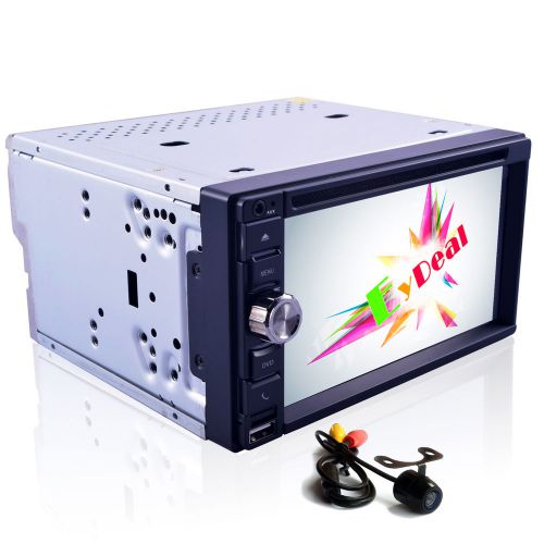 New 6.5&#034; double 2 din bluetooth usb/sd am/fm receiver car dvd player+camera