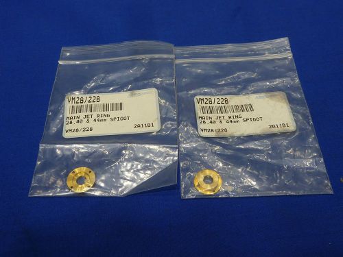 Marshall  vm28/228, snowmobile main jet ring 28,40 &amp; 44 mm spigot,new,lot of 2