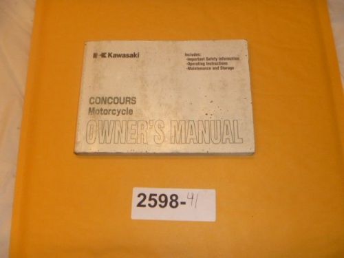 Kawasaki concours zg1000 zg 1000 oem owners manual ninja 2006 operators