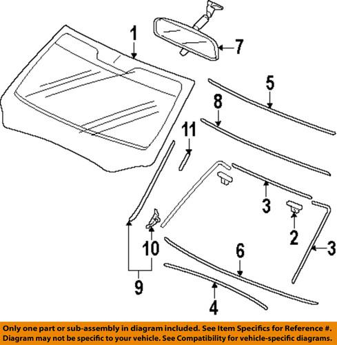 Honda oem 73111szaa21 windshield glass-windshield