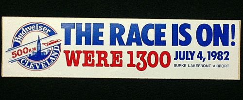 Vintage budweiser cleveland 500 indy car grand prix racing sticker decal -12&#034;x3&#034;