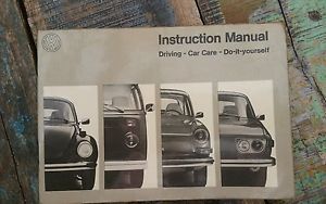 Vintage 1972 volkswagen/vw owners manual driving car care type 1 2 3 4