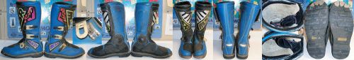 Used msr &#034;rage&#034; motorcycle racing boots - 8 - #66907 - missing closure buckle