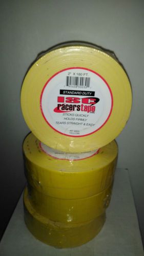 4 rolls (2&#034;x180ft) isc racers tape yellow