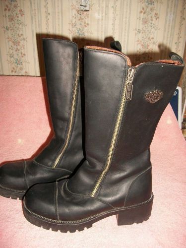 Womens harley davidson motorcycle riding boots size 7 in very good cond