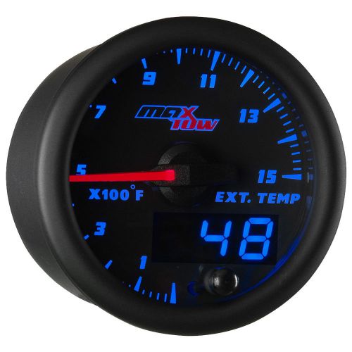 52mm black &amp; blue maxtow double vision 1500f pyrometer egt gauge - mt-bdv08_1500