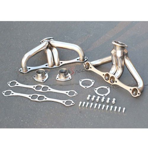 262-400 4.3-6.6 angle plug hugger tight fit header exhaust for sbc small block