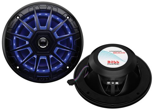 Boss audio mrgb65b marine 6.5&#034; inch 2-way 200-watt full range speakers with mult