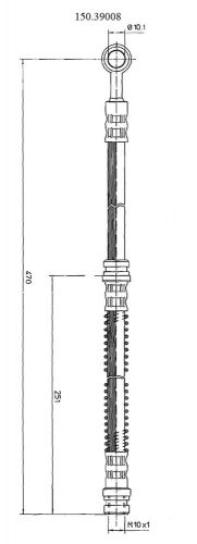 Centric parts 150.39008 front brake hose