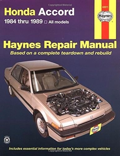 Honda accord service shop repair manual 1989 1988 1987 1986 1985 1984 haynes new