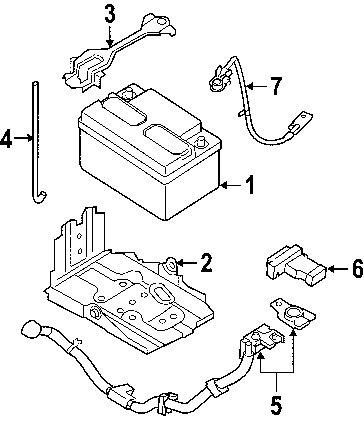 Nissan 24110zj60a genuine oem positive cable