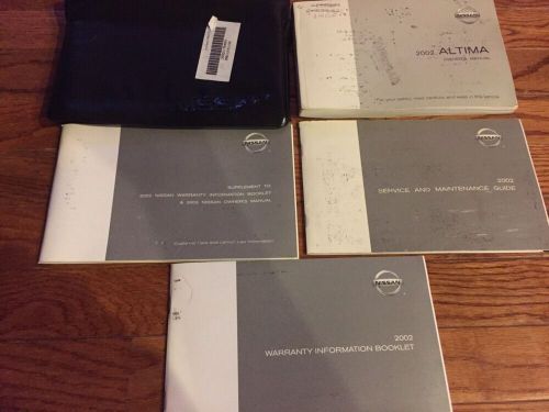 2002 nissan altima owners manual set with case oem lqqk!!!