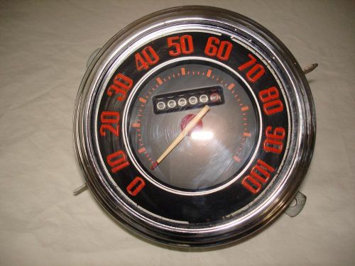 1946 (47 48) ford speedometer nos-0 miles-conv/woody/sportsman/rare paintneedle