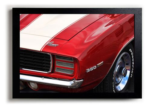 1969 chevrolet camaro rs 350 red photo print poster 13x19 ss chevy muscle car