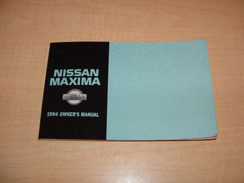 1994 nissan maxima owners manual