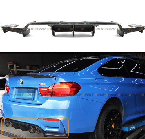 For 2015-16 bmw f82 f83 m4 carbon fiber rear bumper diffuser 3pc design v style