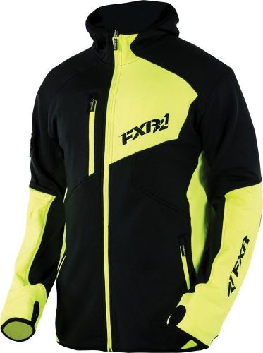 2016 fxr recoil active zip-up hoodie - black / hi vis -medium - large - xl - new