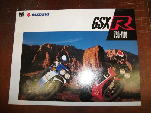 Original nos 1987 suzuki motorcycle sales brochure gsxr 760 1100