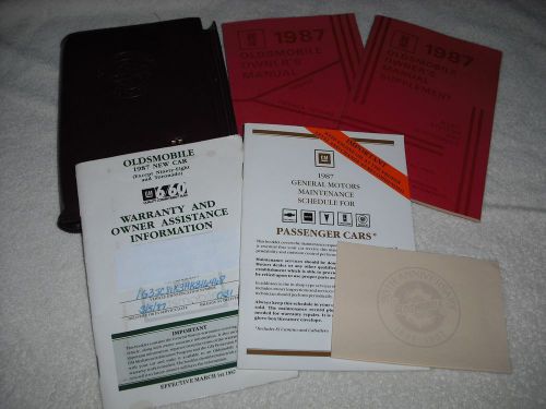 1987 oldsmobile owner&#039;s manual for firenza &amp; firenza cruiser