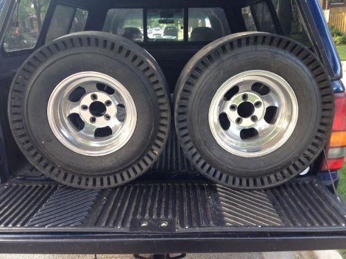 Vintage nos marsh drag slicks w/polished et slot wheels gasser fed