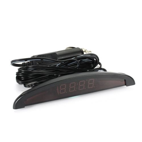 Vehicle electronic clock luminous internal thermometer voltmeter 3 in 1