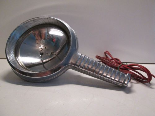 Vintage chrome ge handheld spot light 12v general electric lamp works! free ship