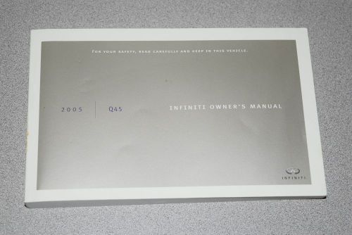 2005 infiniti q45 owners manual + free shipping