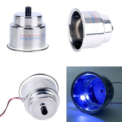 4pcs excellent amarine-made led blue stainless steel cup drink holder with drain