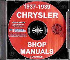 1937-1938-1939 chrysler repair shop manual cd royal saratoga windsor new yorker