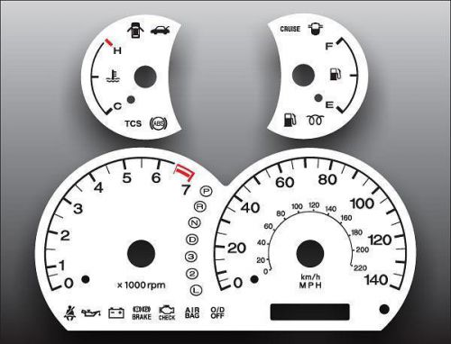 Fits 2001-2003 hyundai elantra dash instrument cluster white face gauges