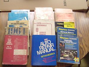 Lot of 13 repair manuals cars chilton&#039;s motor haynes auto chevy gm vintage