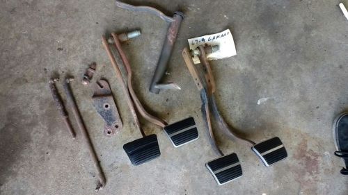 67-69 camaro firebird clutch &amp; brake pedals (x2) 4 speed manual w/ linkages (x1)