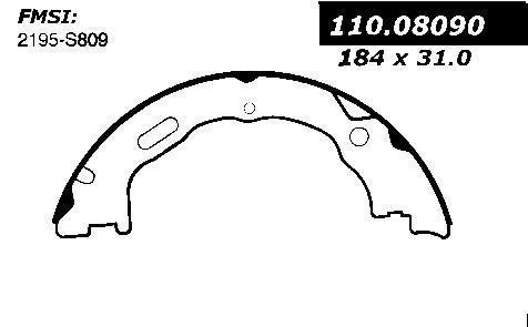 Centric 111.08090 parking brake shoe