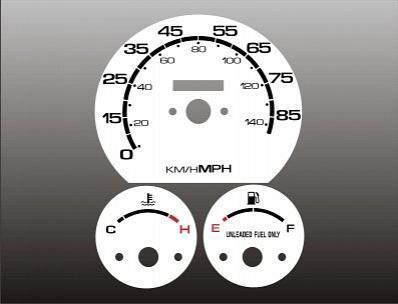 1989-1991 geo metro instrument cluster white face gauges 89-91