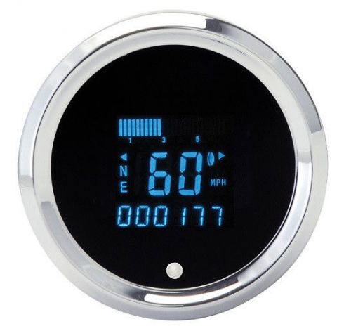Dakota digital universal round speedometer tachometer combo gauge slx-01-6 blue