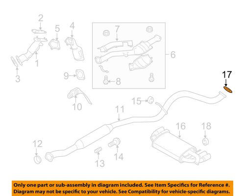 Subaru oem 04-14 impreza 2.5l-h4 exhaust-muffler &amp; pipe gasket 44022aa131