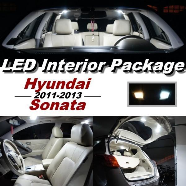 9 x white led lights interior package for 2011-2013 hyundai sonata w/ sunroof  a