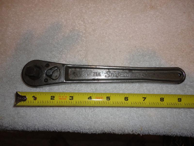 Vintage snap on 1/2" drive no 71-m ratchet socket wrench usa good working order