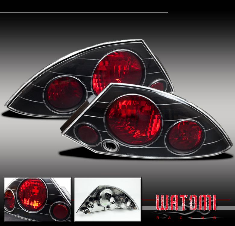 00-02 mitsubishi eclipse rs altezza tail lights jdm blk